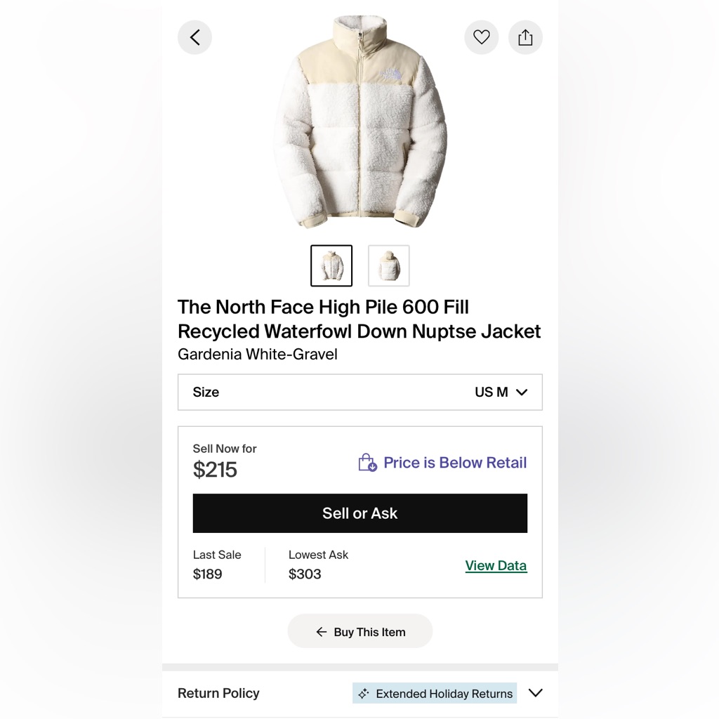 Gardenia White Gravel North Face Hoodie